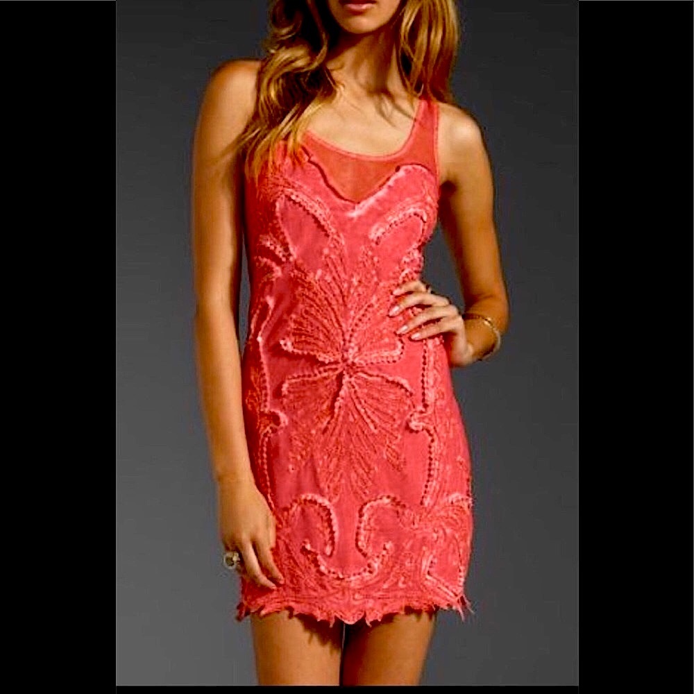 Free People Ice Ice Ice Baby Pink Lemonade Dress